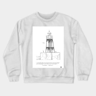 Vlissingen Lighthouse Zeeland Netherlands Pen and Ink Illustration Crewneck Sweatshirt